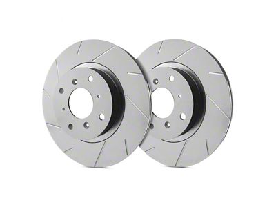 SP Performance Slotted 6-Lug Rotors with Gray ZRC Coating; Rear Pair (21-25 Bronco, Excluding Raptor)