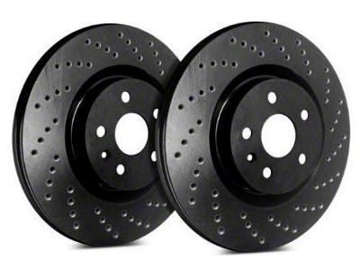 SP Performance Cross-Drilled 5-Lug Rotors with Black ZRC Coating; Rear Pair (21-25 Bronco Sport)