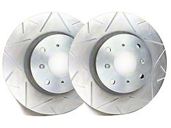SP Performance Peak Series Slotted 5-Lug Rotors with Silver ZRC Coating; Rear Pair (21-26 Bronco Sport)