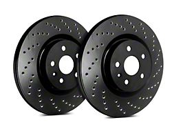 SP Performance Cross-Drilled 6-Lug Rotors with Black ZRC Coating; Rear Pair (05-26 Frontier)