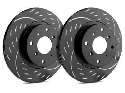 SP Performance Diamond Slot 6-Lug Rotors with Black ZRC Coating; Front Pair (05-25 V6 Frontier)
