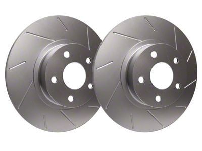 SP Performance Slotted 6-Lug Rotors with Silver ZRC Coating; Front Pair (05-19 2.5L Frontier)