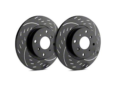 SP Performance Diamond Slot Rotors with Black ZRC Coating; Rear Pair (20-25 Jeep Gladiator JT)