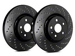 SP Performance Cross-Drilled Rotors with Black ZRC Coating; Front Pair (11-21 Jeep Grand Cherokee WK2 w/ Solid Rear Rotors, Excluding SRT, SRT8 & Trackhawk)