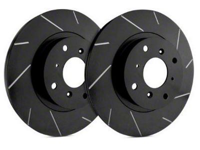 SP Performance Slotted Rotors with Black ZRC Coating; Rear Pair (11-21 Jeep Grand Cherokee WK2 w/ Vented Rear Rotors, Excluding SRT, SRT8 & Trackhawk)