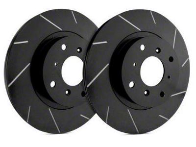 SP Performance Slotted Rotors with Black ZRC Coating; Rear Pair (12-21 Jeep Grand Cherokee WK2 SRT, SRT8, Trackhawk)