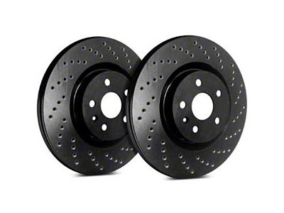 SP Performance Cross-Drilled Rotors with Black ZRC Coating; Front Pair (15-23 Jeep Renegade BU)