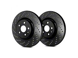 SP Performance Cross-Drilled Rotors with Black ZRC Coating; Rear Pair (15-23 Jeep Renegade BU)