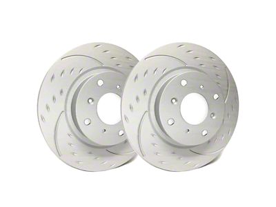 SP Performance Diamond Slot Rotors with Gray ZRC Coating; Rear Pair (15-23 Jeep Renegade BU)