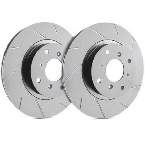 SP Performance Jeep Renegade Slotted Rotors with Gray ZRC Coating; Rear