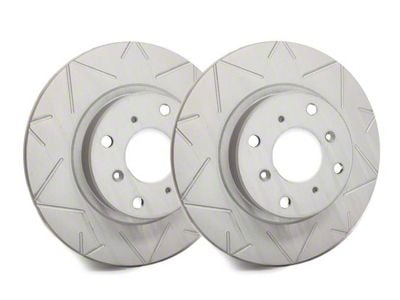 SP Performance Peak Series Slotted Rotors with Gray ZRC Coating; Rear Pair (07-18 Jeep Wrangler JK)