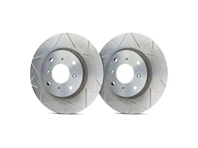 SP Performance Peak Series Slotted Rotors with Silver ZRC Coating; Front Pair (18-25 Jeep Wrangler JL w/ 328mm Solid Rear Rotors)