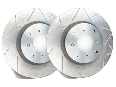 SP Performance Peak Series Slotted Rotors with Silver ZRC Coating; Front Pair (1999 Jeep Wrangler TJ w/ 3-Inch Cast Rotors; 00-06 Jeep Wrangler TJ)