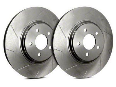 SP Performance Slotted Rotors with Silver Zinc Plating; Front Pair (87-06 Jeep Wrangler YJ & TJ)