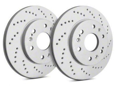 SP Performance Cross-Drilled 6-Lug Rotors with Gray ZRC Coating; Front Pair (08-24 Titan)