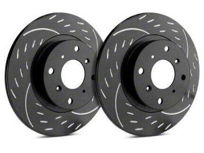 SP Performance Diamond Slot 6-Lug Rotors with Black Zinc Plating; Front Pair (08-24 Titan)