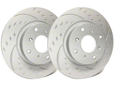 SP Performance Diamond Slot 6-Lug Rotors with Gray ZRC Coating; Front Pair (3/05-07 Titan)