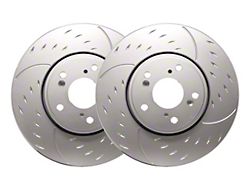 SP Performance Diamond Slot 6-Lug Rotors with Silver ZRC Coating; Rear Pair (04-15 Titan)