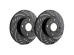 SP Performance Diamond Slot 6-Lug Rotors with Black ZRC Coating; Front Pair (18-24 Titan XD)