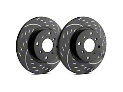 SP Performance Diamond Slot 6-Lug Rotors with Black ZRC Coating; Rear Pair (18-24 Titan XD)