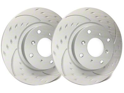 SP Performance Diamond Slot 6-Lug Rotors with Gray ZRC Coating; Front Pair (16-17 Titan XD)
