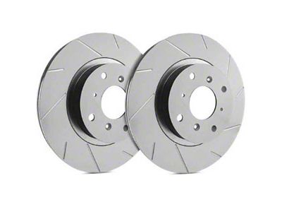 SP Performance Slotted 6-Lug Rotors with Gray ZRC Coating; Front Pair (18-24 Titan XD)