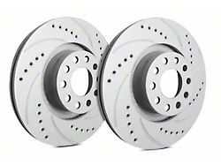 SP Performance Cross-Drilled and Slotted 5-Lug Rotors with Gray ZRC Coating; Front Pair (07-21 Tundra)