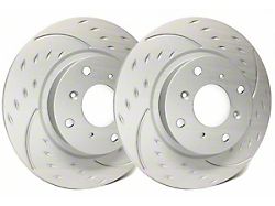 SP Performance Diamond Series Slotted 5-Lug Rotors with Gray ZRC Coating; Front Pair (07-21 Tundra)