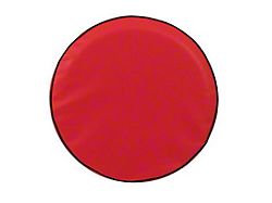 Spare Tire Cover; Solid Red; 32-Inch Tire Cover; Size Y (66-18 Jeep CJ5, CJ7, Wrangler YJ, TJ & JK)