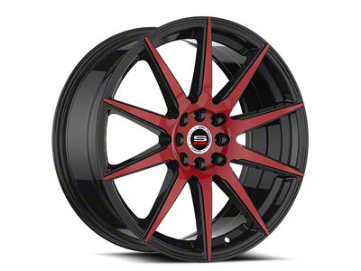 Spec-1 SP-51 Gloss Black and Red Machined 5-Lug Wheel; 17x7.5; 42mm Offset (21-25 Bronco Sport)