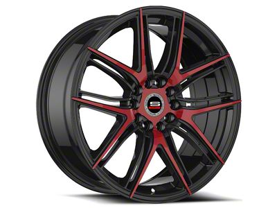 Spec-1 SP-56 Gloss Black and Red Machined 5-Lug Wheel; 17x7.5; 42mm Offset (21-25 Bronco Sport)