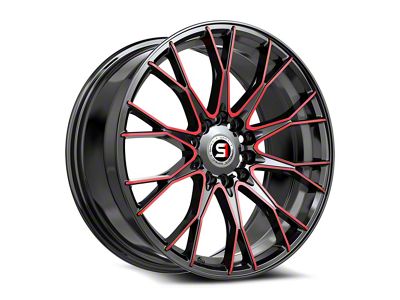 Spec-1 SP-59 Gloss Black and Red Machined 5-Lug Wheel; 17x7.5; 42mm Offset (21-25 Bronco Sport)