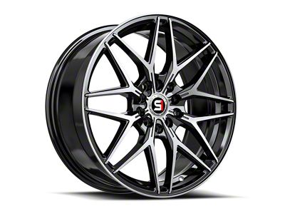 Spec-1 SP-60 Gloss Black and Machined 5-Lug Wheel; 17x7.5; 42mm Offset (21-25 Bronco Sport)
