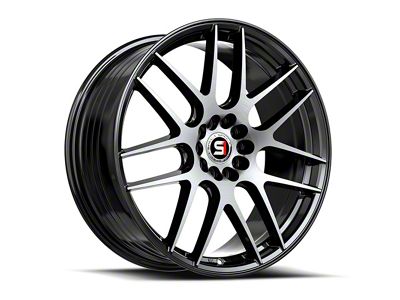 Spec-1 SP-65 Gloss Black and Machined 5-Lug Wheel; 17x8; 42mm Offset (21-25 Bronco Sport)