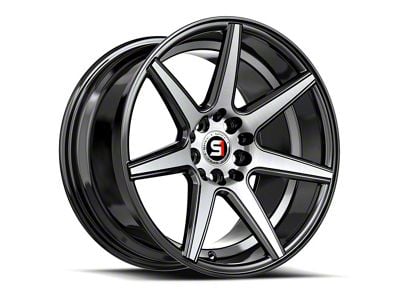 Spec-1 SP-73 Gloss Black Machined and Undercut Wheel; 18x8; 38mm Offset (84-01 Jeep Cherokee XJ)