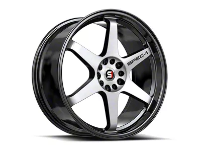 Spec-1 SPT-33 Gloss Black and Machined Wheel; 19x8.5; 38mm Offset (84-01 Jeep Cherokee XJ)