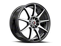Spec-1 SP-67 Gloss Black and Machined Wheel; 18x8; 38mm Offset (93-98 Jeep Grand Cherokee ZJ)