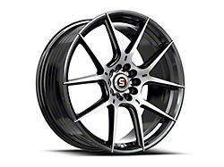 Spec-1 SP-71 Gloss Black and Machined Wheel; 17x8; 42mm Offset (93-98 Jeep Grand Cherokee ZJ)