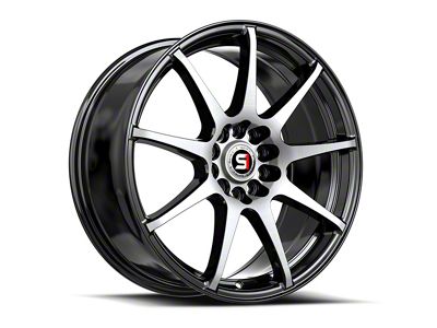 Spec-1 SP-67 Gloss Black and Machined Wheel; 18x8; 38mm Offset (15-23 Jeep Renegade BU)
