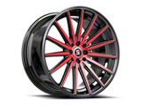 Spec-1 SP-69 Gloss Black and Red Machined Wheel; 17x7.5; 42mm Offset (15-23 Jeep Renegade BU)