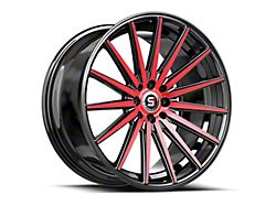 Spec-1 SP-69 Gloss Black and Red Machined Wheel; 17x7.5; 42mm Offset (15-23 Jeep Renegade BU)
