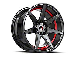 Spec-1 SP-73 Gloss Black and Red Undercut Wheel; 17x7.5; 42mm Offset (15-23 Jeep Renegade BU)