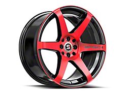 Spec-1 SPT-32 Gloss Black and Red Machined Wheel; 18x8; 34mm Offset (15-23 Jeep Renegade BU)
