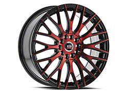 Spec-1 SP-55 Gloss Black and Red Machined 5-Lug Wheel; 20x8.5; 38mm Offset (05-15 Tacoma)