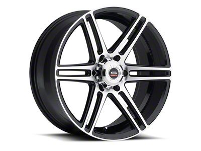 Spec-1 SP-22 Gloss Black and Machined 6-Lug Wheel; 22x9.5; 25mm Offset (22-25 Tundra)