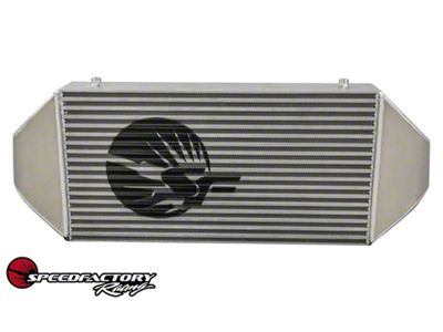 SpeedFactory Racing HP Dual Backdoor Front Mount Intercooler; 3-Inch Inlet/3-Inch Outlet (Universal; Some Adaptation May Be Required)