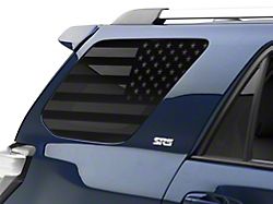 SEC10 Quarter Window Flag Decal; Gloss Black (10-24 4Runner)