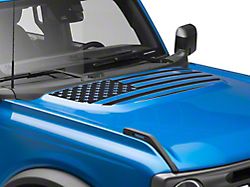 SEC10 Hood Flag Decal; Matte Black (21-25 Bronco, Excluding Raptor)