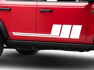 SEC10 Side Stripes; White (21-25 Bronco)
