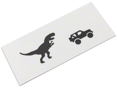SpeedForm Trex and Vehicle Silhouette Decal; Gloss Black (Universal; Some Adaptation May Be Required)